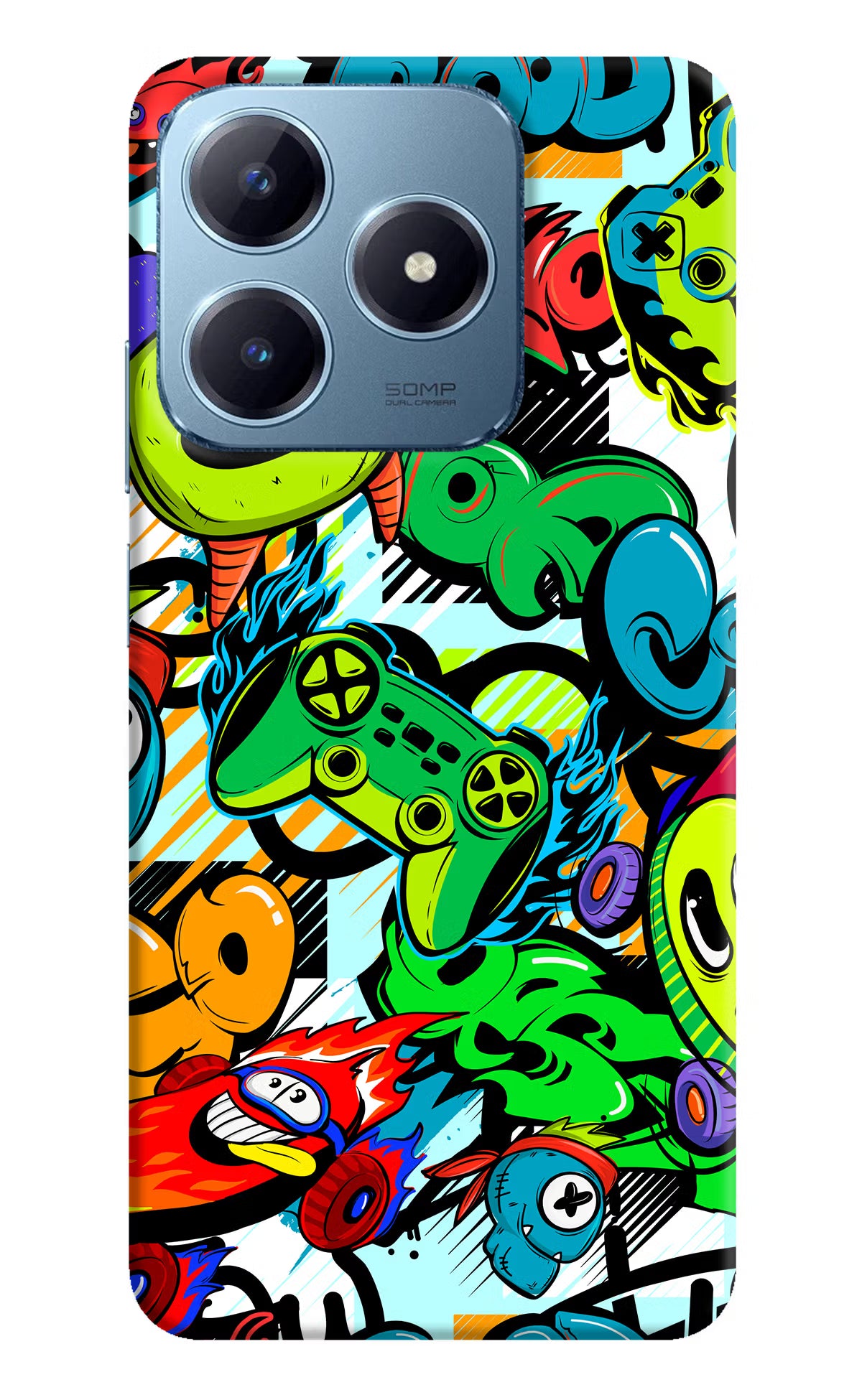 Game Doodle Realme Narzo N63 Hard Case Back Cover by Casekaro