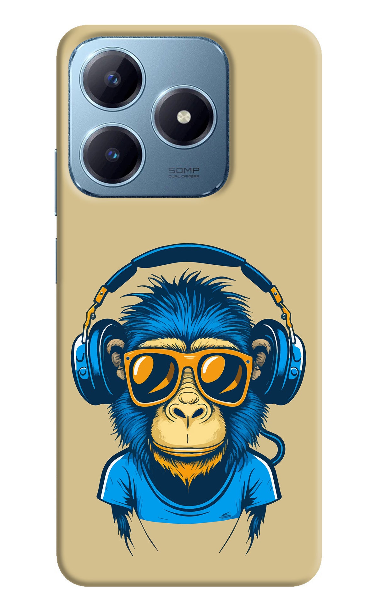 Monkey Headphone Realme Narzo N63 Back Cover