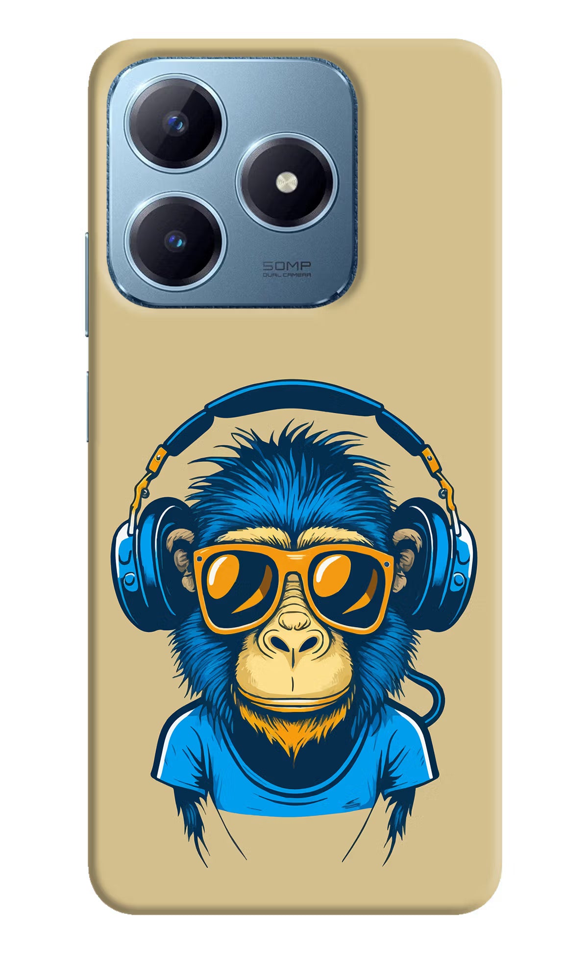 Monkey Headphone Realme Narzo N63 Hard Case Back Cover by Casekaro
