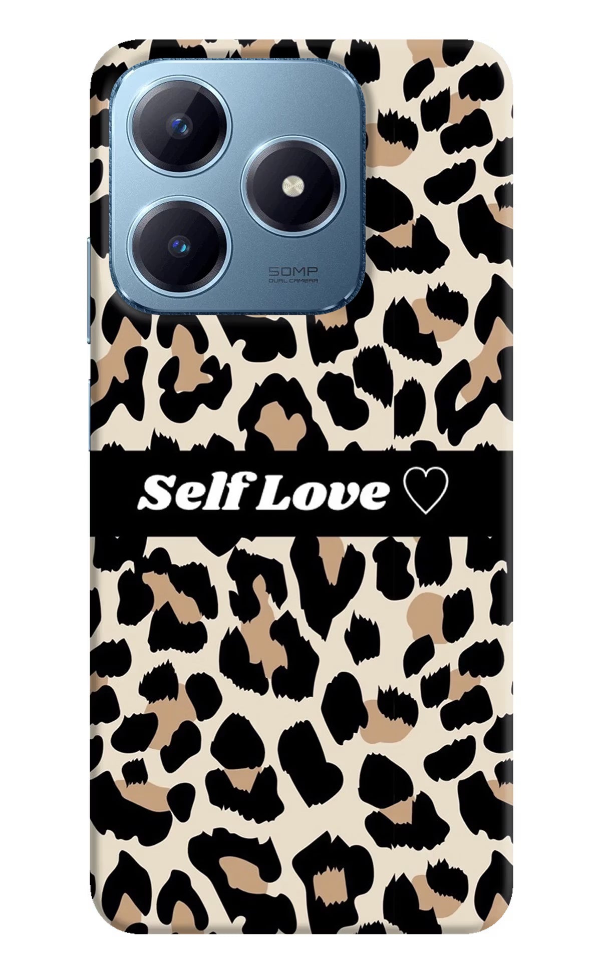 Leopard Print Self Love Realme Narzo N63 Hard Case Back Cover by Casekaro