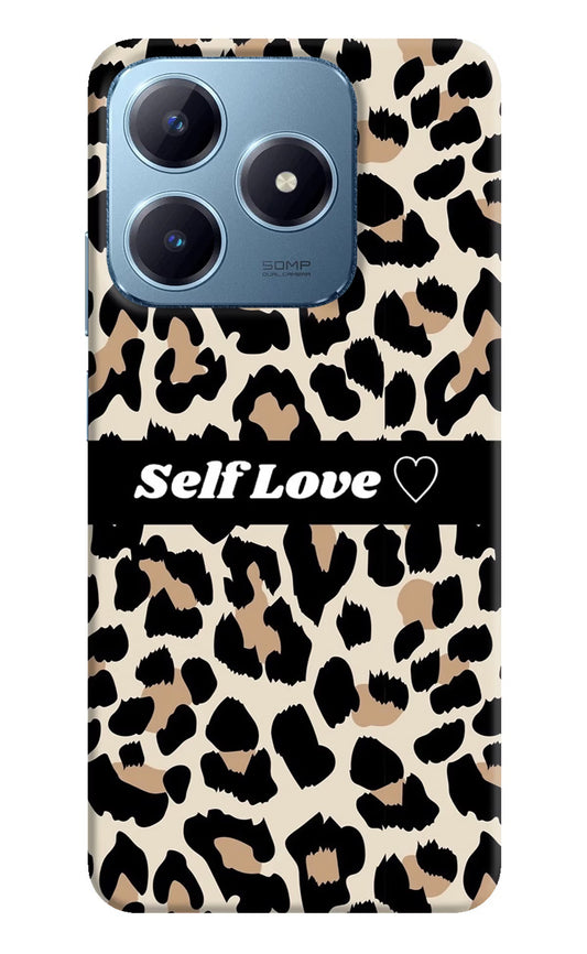 Leopard Print Self Love Realme Narzo N63 Hard Case Back Cover by Casekaro