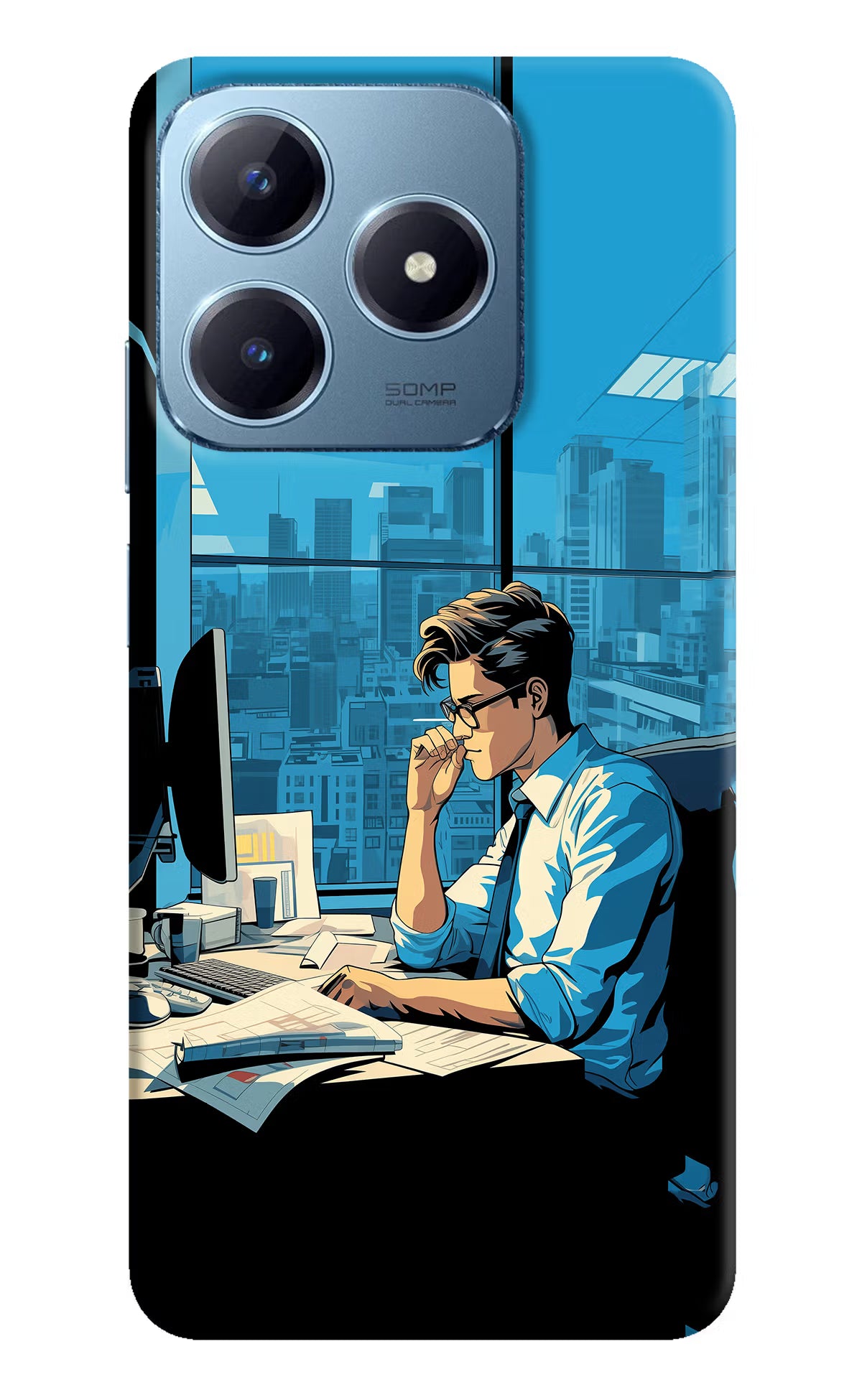 Focused Hustler (AI Generated) Realme Narzo N63 Hard Case Back Cover by Casekaro