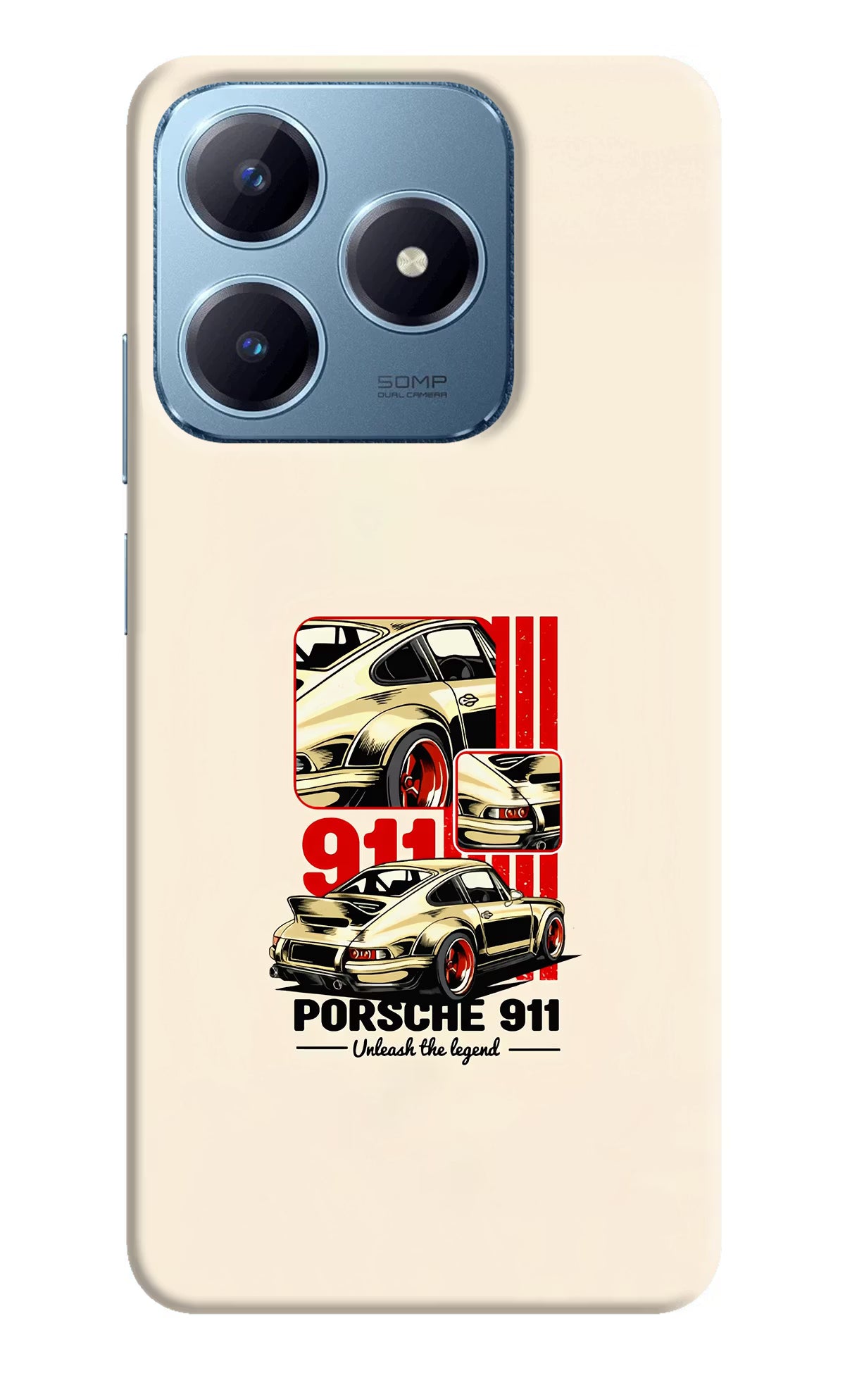 Classic Porsche 911 Realme Narzo N63 Hard Case Back Cover by Casekaro