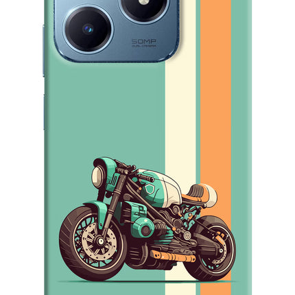 Striped Moto Drift Realme Narzo N63 Hard Case Back Cover by Casekaro