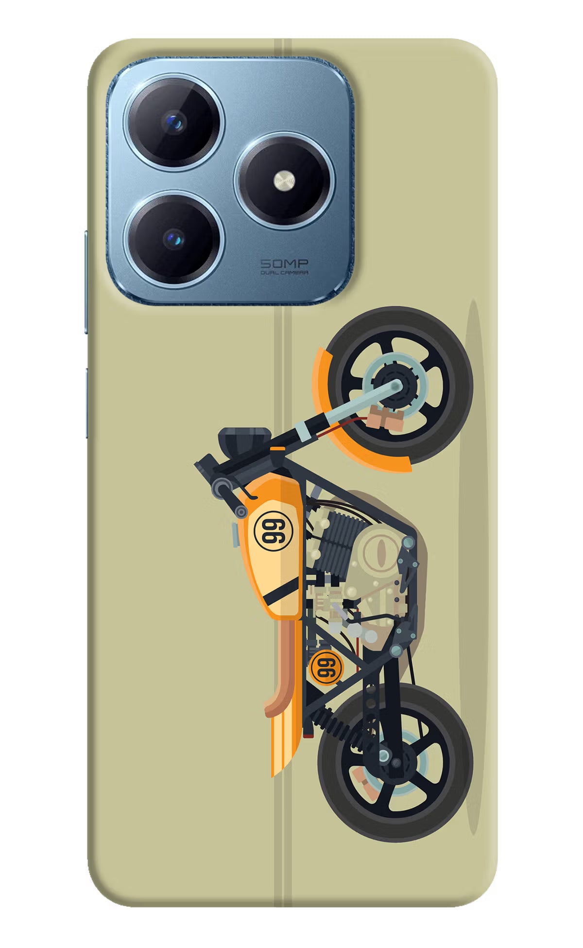 Vertical Speedster Realme Narzo N63 Hard Case Back Cover by Casekaro