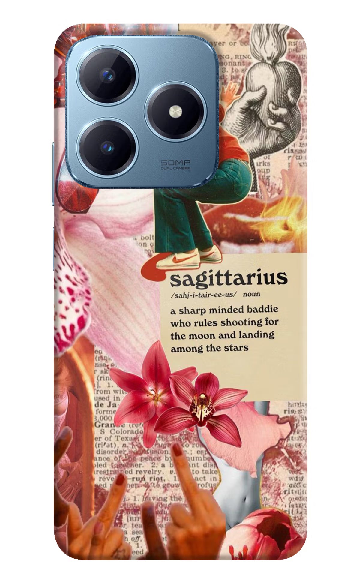 Sagittarius Zodiac Realme Narzo N63 Hard Case Back Cover by Casekaro