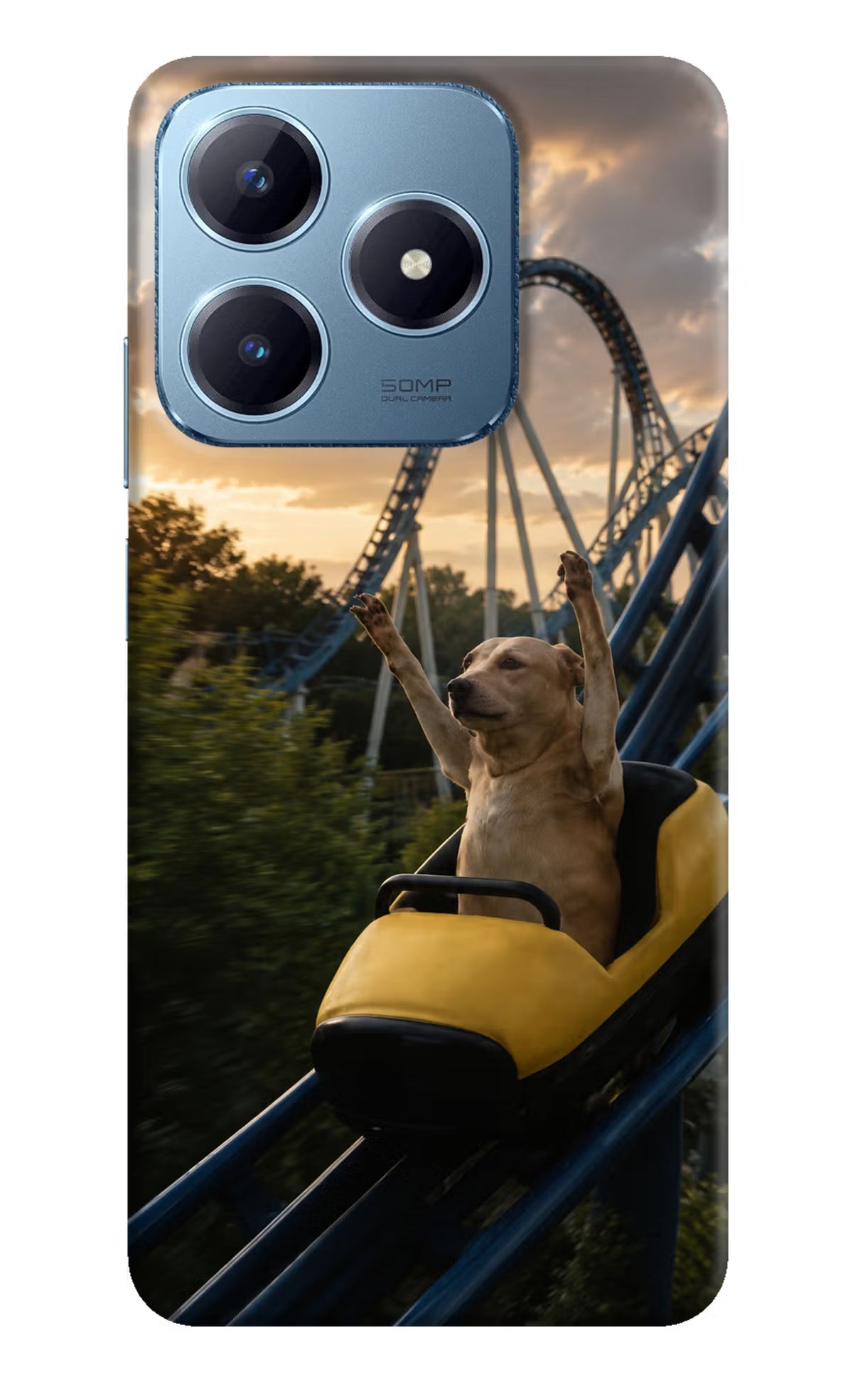 Rollercoaster Dog Realme Narzo N63 Back Cover