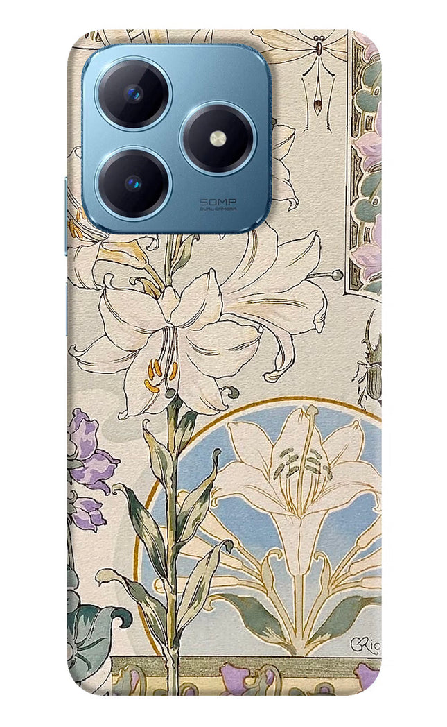 White Lily Realme Narzo N63 Hard Case Back Cover by Casekaro