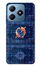 Koi Blue Realme Narzo N63 Hard Case Back Cover by Casekaro