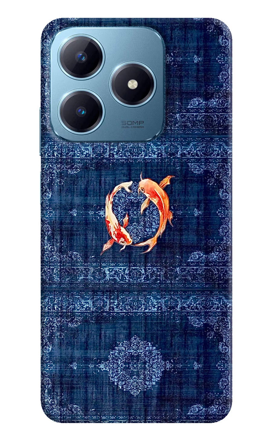 Koi Blue Realme Narzo N63 Back Cover, Hard case