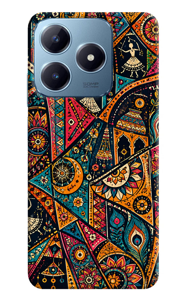 Folk Print Realme Narzo N63 Hard Case Back Cover by Casekaro