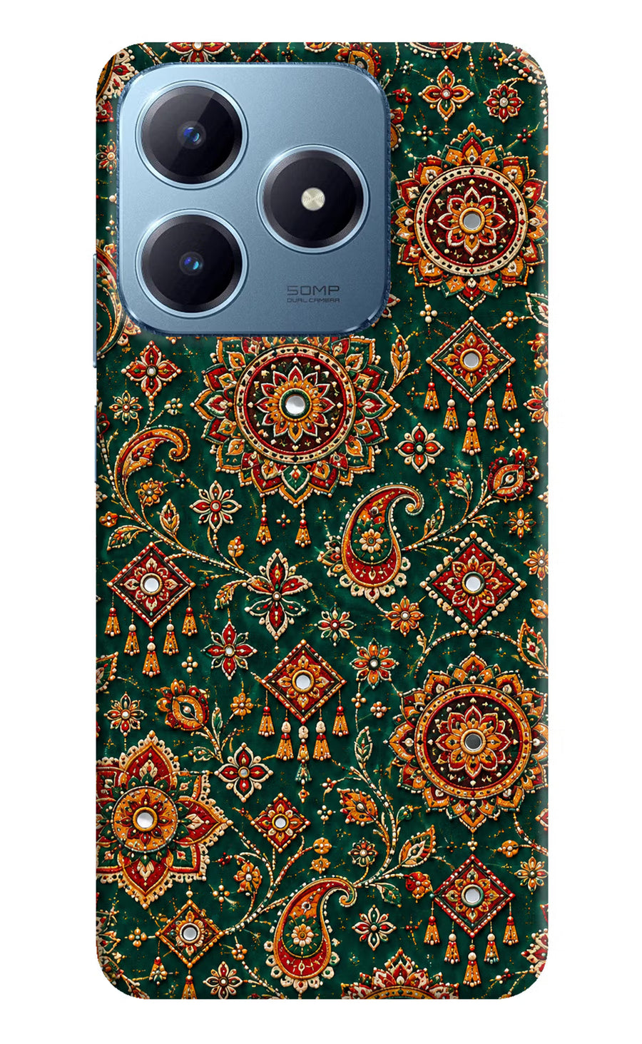 Green Pataka Realme Narzo N63 Back Cover, Hard case