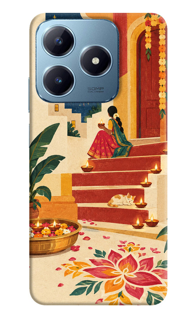 Diwali Rangoli Realme Narzo N63 Hard Case Back Cover by Casekaro