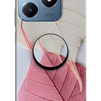 White Pink Leaf Realme Narzo N63 Pop Case by Casekaro