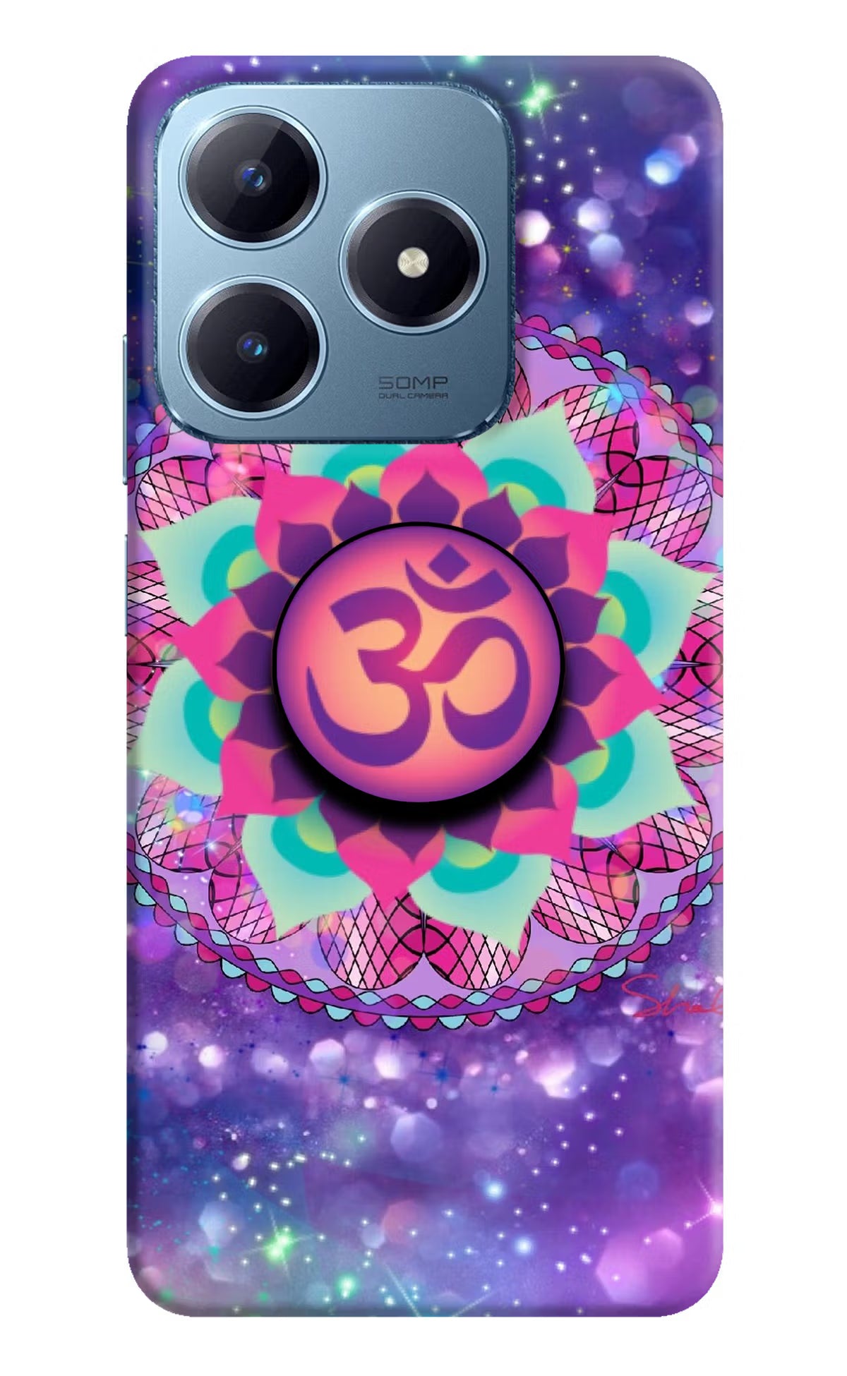 Om Purple Realme Narzo N63 Pop Case by Casekaro