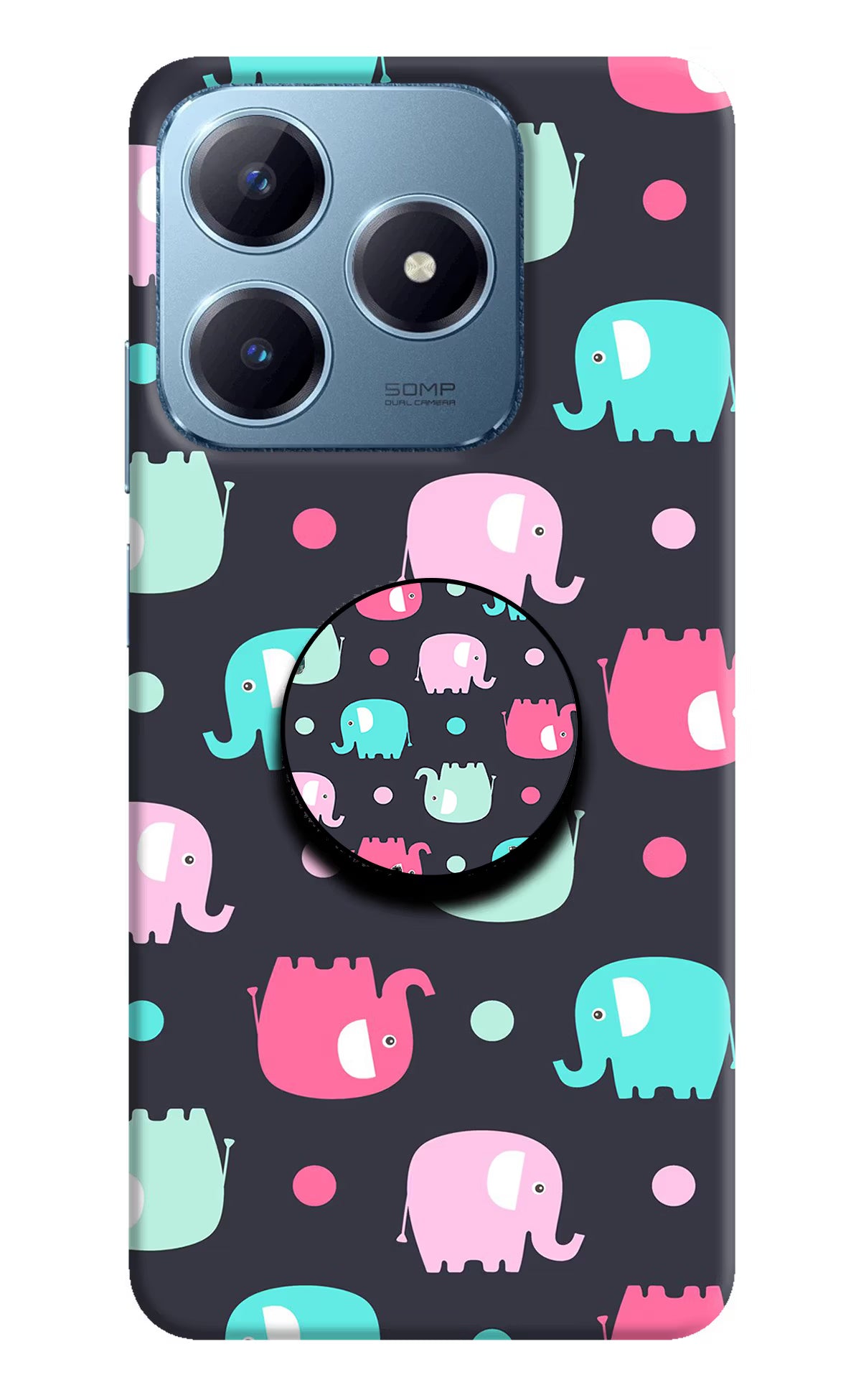 Baby Elephants Realme Narzo N63 Pop Case by Casekaro