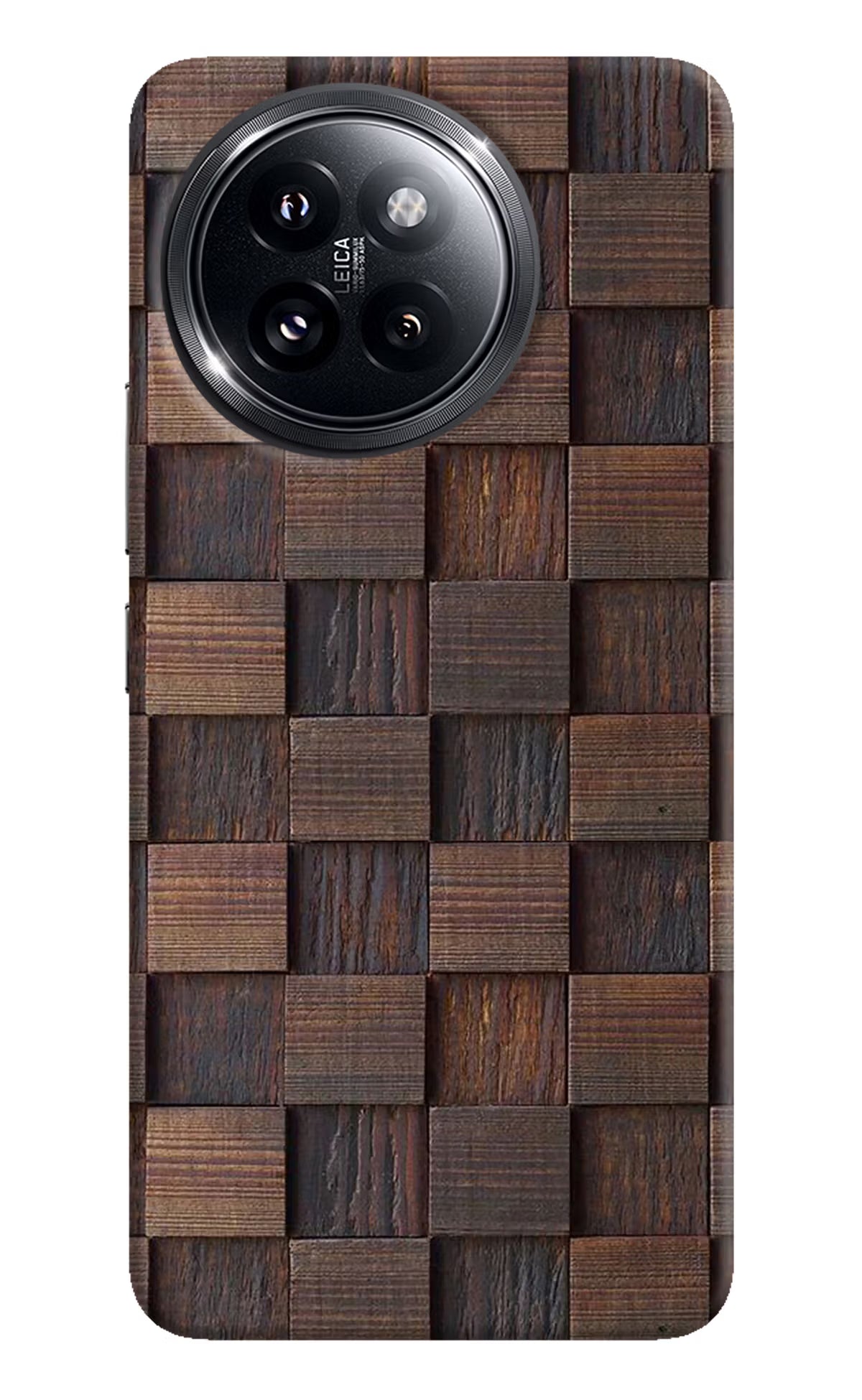 Wooden Cube Design Xiaomi 14 Civi Hard Case Back Cover by Casekaro