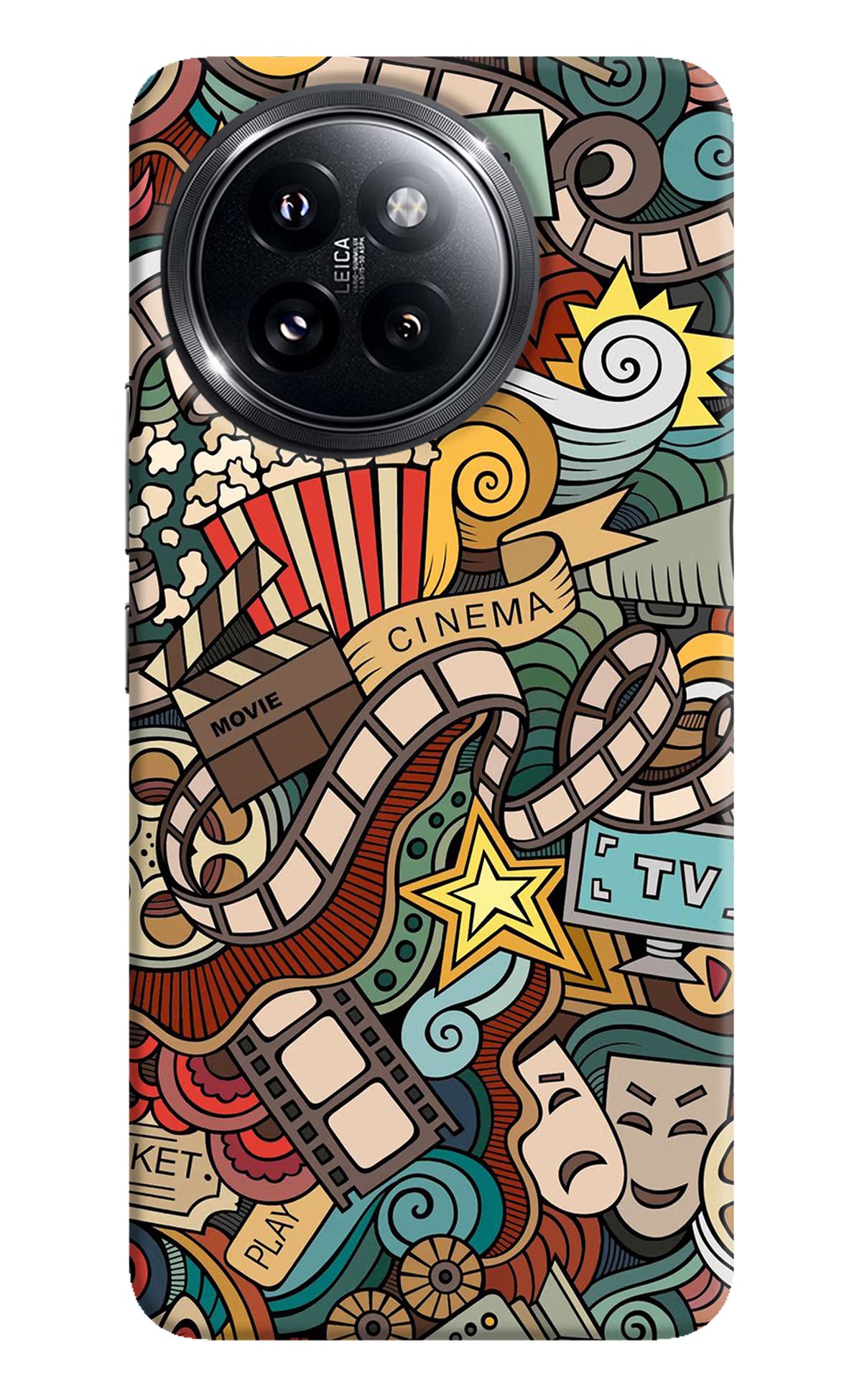 Cinema Abstract Xiaomi 14 Civi Hard Case Back Cover by Casekaro