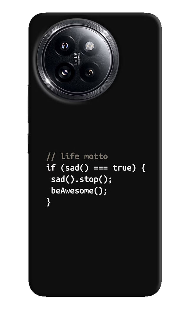 Life Motto Code Xiaomi 14 Civi Hard Case Back Cover by Casekaro
