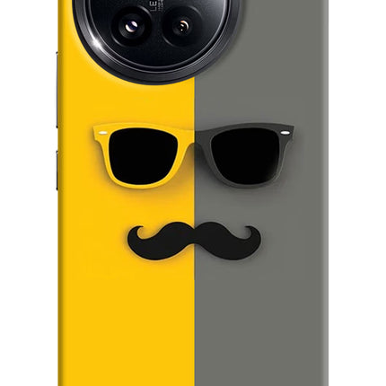 Sunglasses with Mustache Xiaomi 14 Civi Hard Case Back Cover by Casekaro