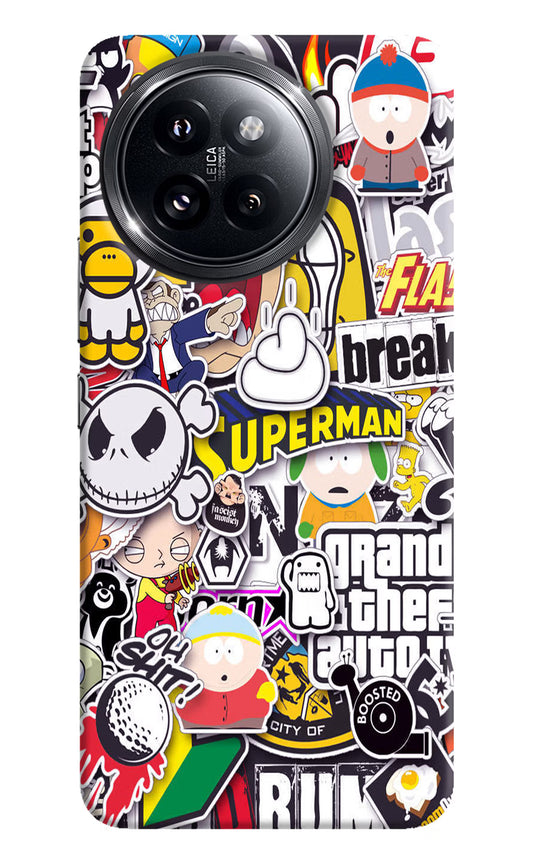 Sticker Bomb Xiaomi 14 Civi Hard Case Back Cover by Casekaro