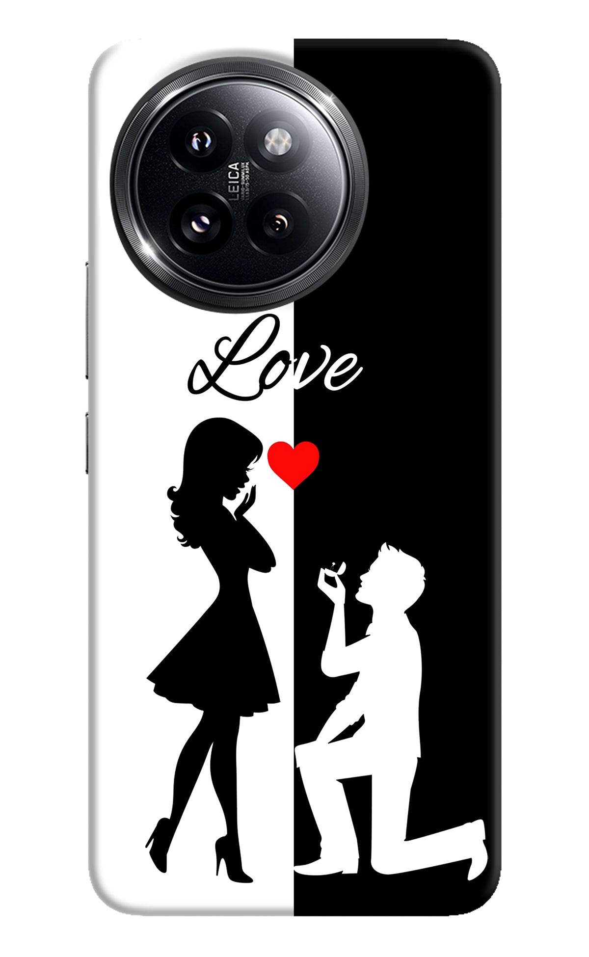 Love Propose Black And White Xiaomi 14 Civi Back Cover