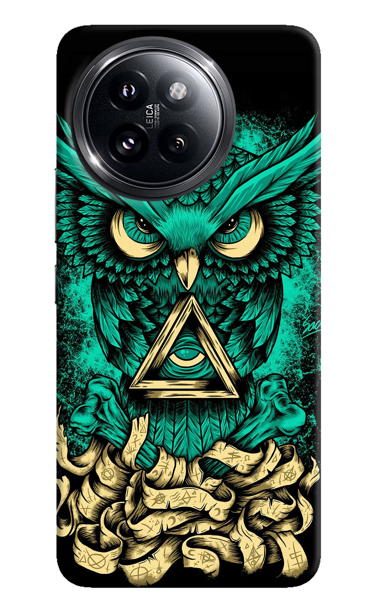 Green Owl Xiaomi 14 Civi Hard Case Back Cover by Casekaro