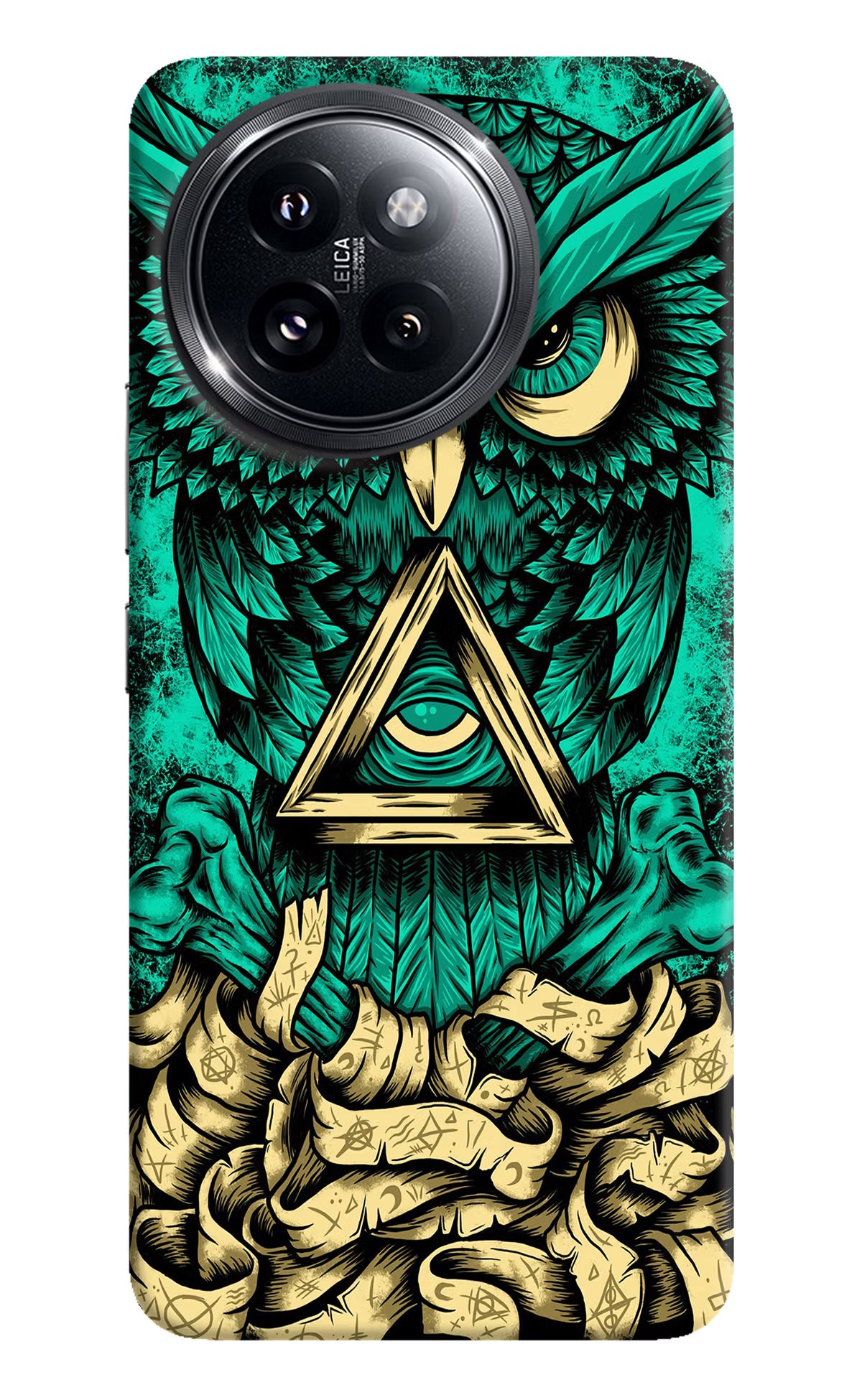 Green Owl Xiaomi 14 Civi Hard Case Back Cover by Casekaro