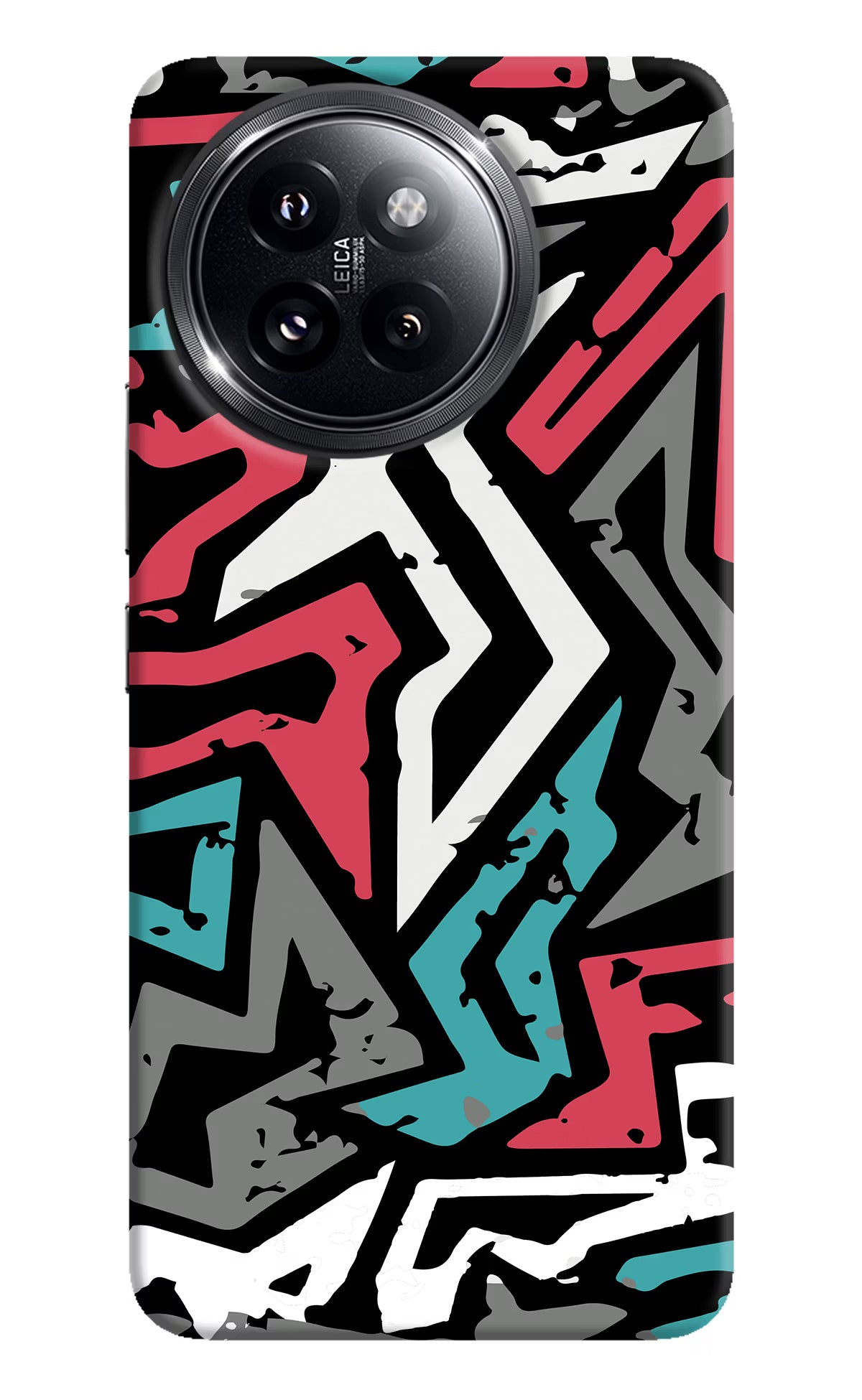 Geometric Graffiti Xiaomi 14 Civi Hard Case Back Cover by Casekaro