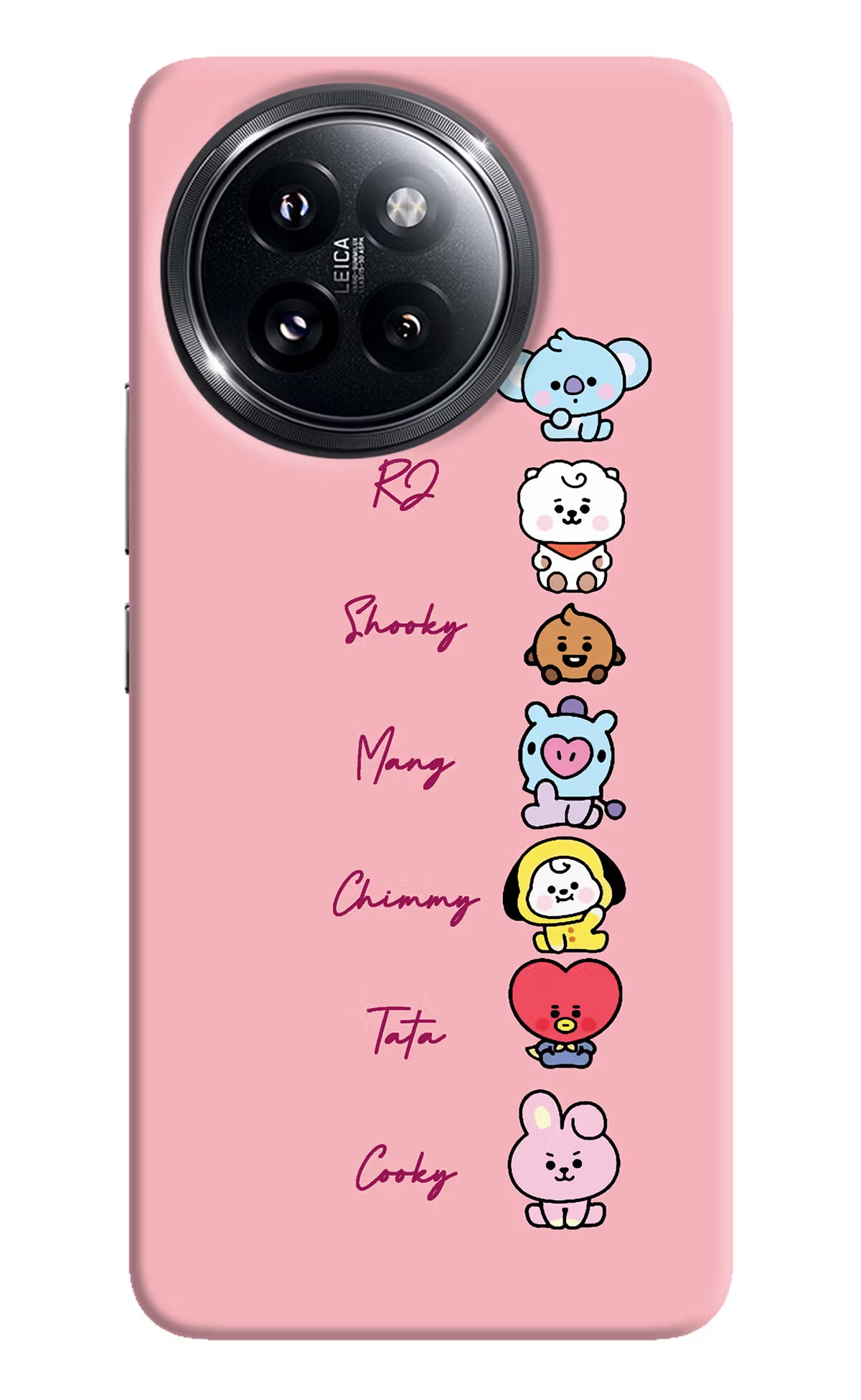 BTS names Xiaomi 14 Civi Hard Case Back Cover by Casekaro