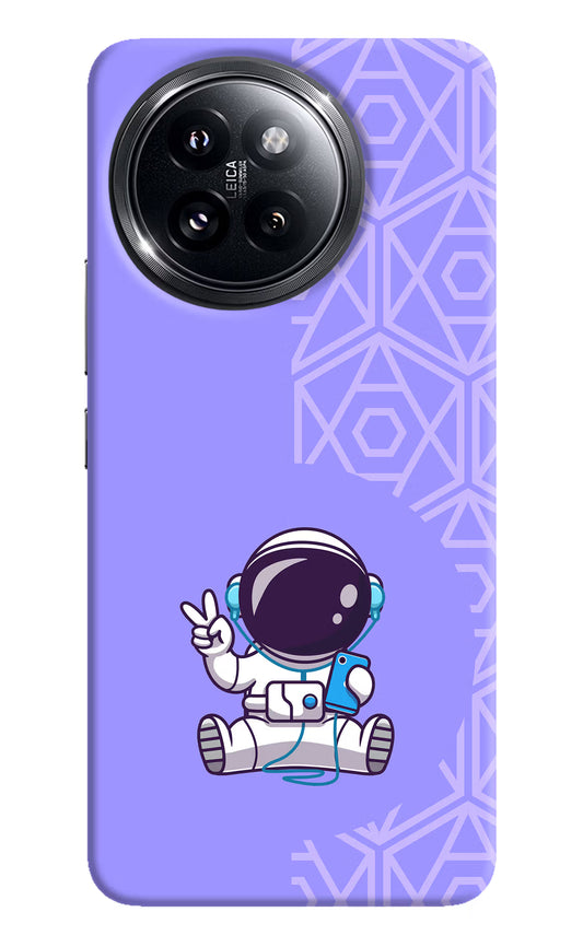 Cute Astronaut Chilling Xiaomi 14 Civi Hard Case Back Cover by Casekaro