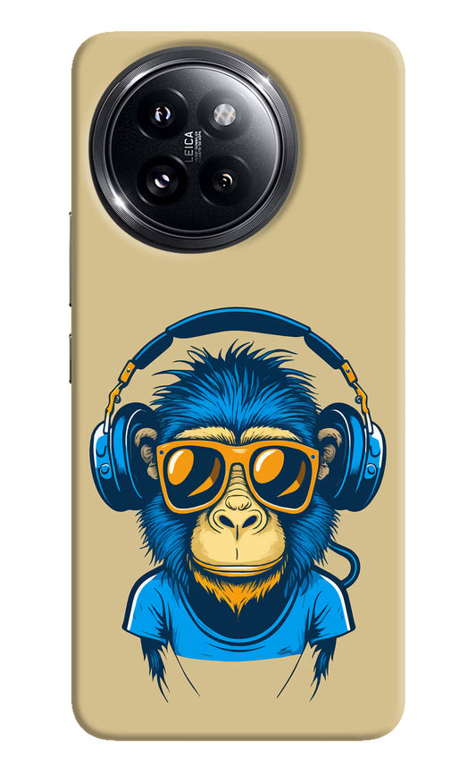Monkey Headphone Xiaomi 14 Civi Hard Case Back Cover by Casekaro