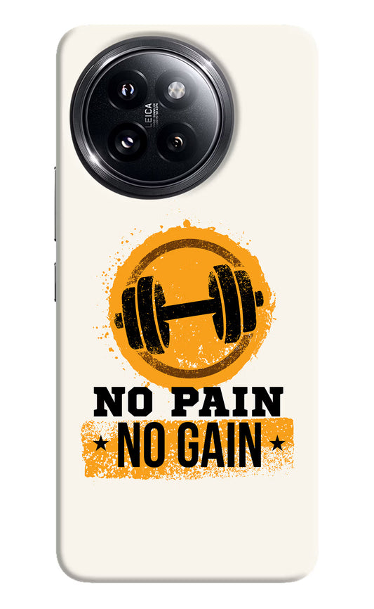 No Pain No Gain Xiaomi 14 Civi Hard Case Back Cover by Casekaro