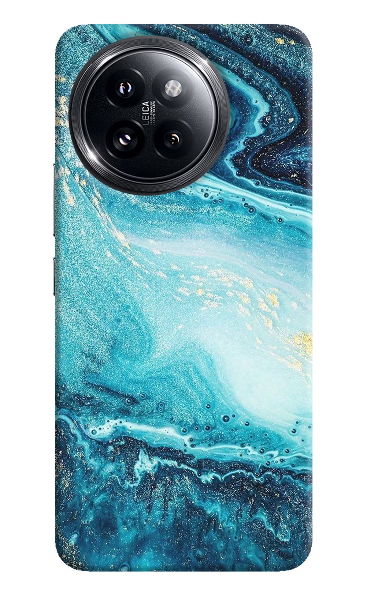 Blue Glitter Marble Xiaomi 14 Civi Hard Case Back Cover by Casekaro