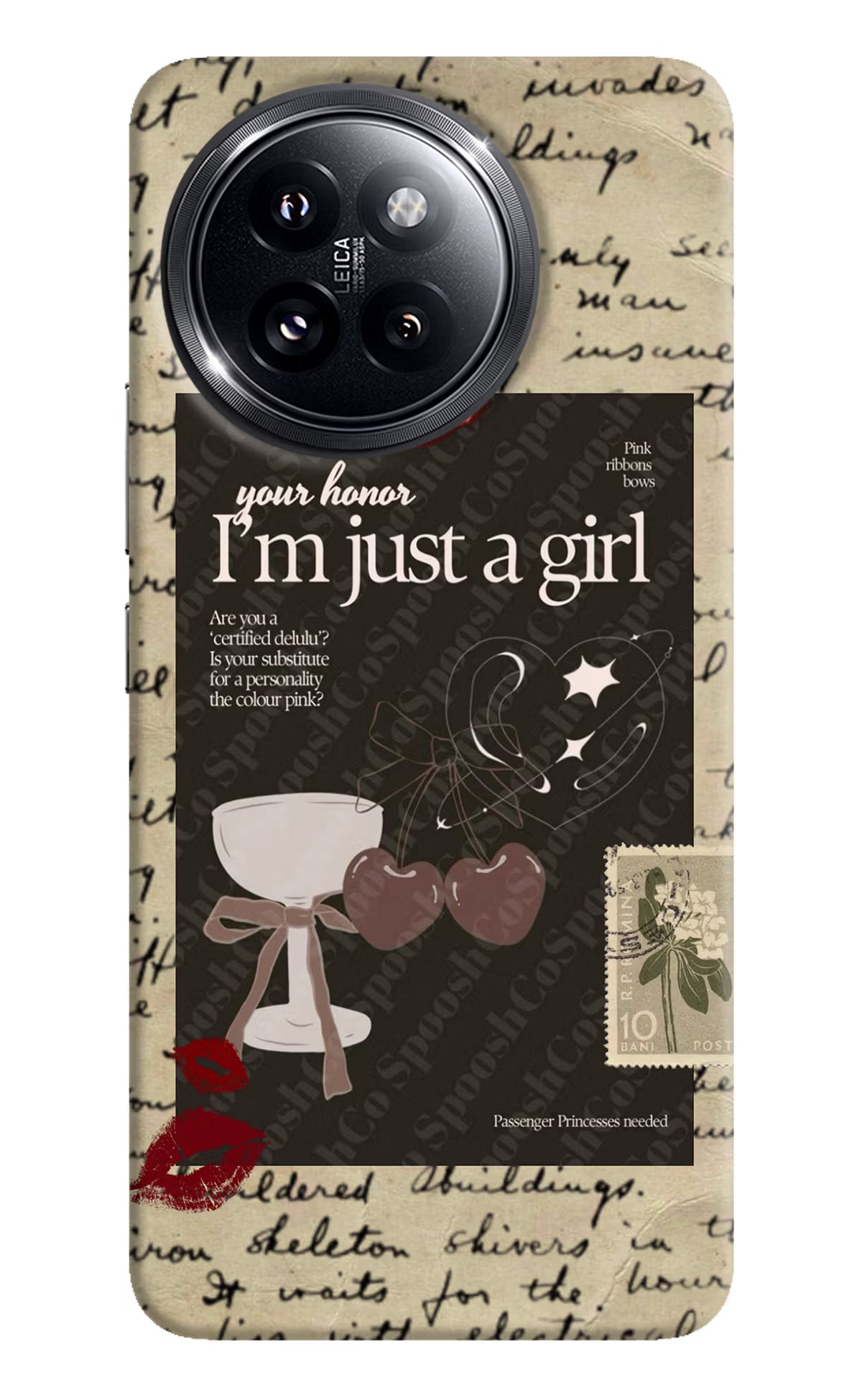 I am just a girl Xiaomi 14 Civi Hard Case Back Cover by Casekaro