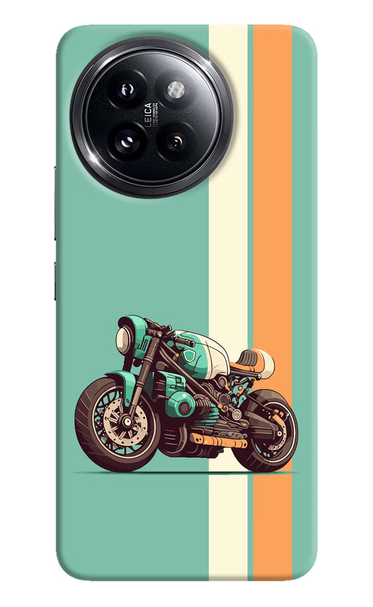 Striped Moto Drift Xiaomi 14 Civi Hard Case Back Cover by Casekaro