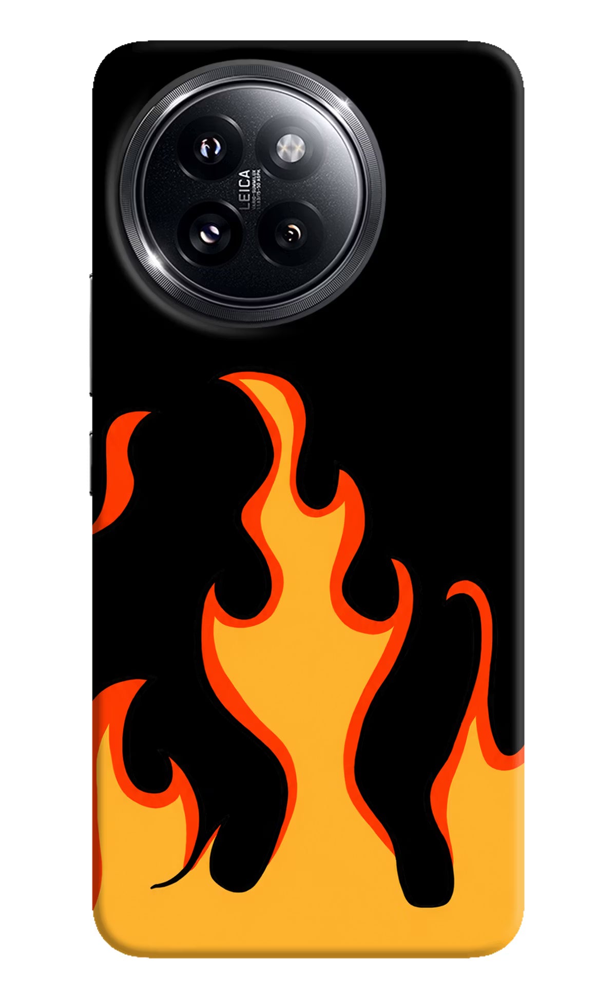 Fired Up – Black Xiaomi 14 Civi Hard Case Back Cover by Casekaro
