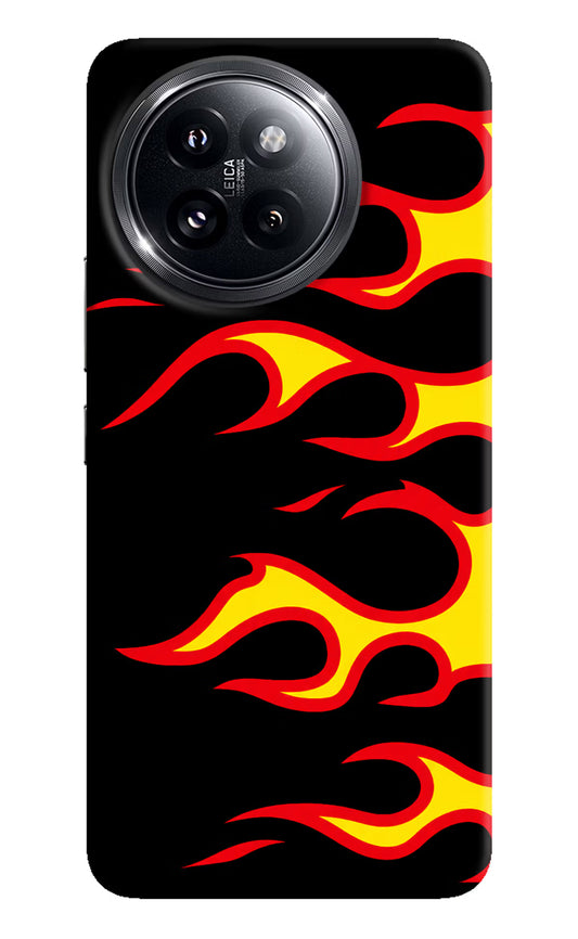 Side Sweep Flames Xiaomi 14 Civi Hard Case Back Cover by Casekaro