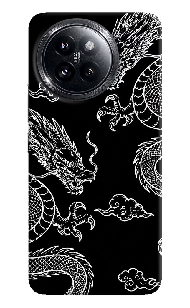 Twin Dragons Xiaomi 14 Civi Hard Case Back Cover by Casekaro