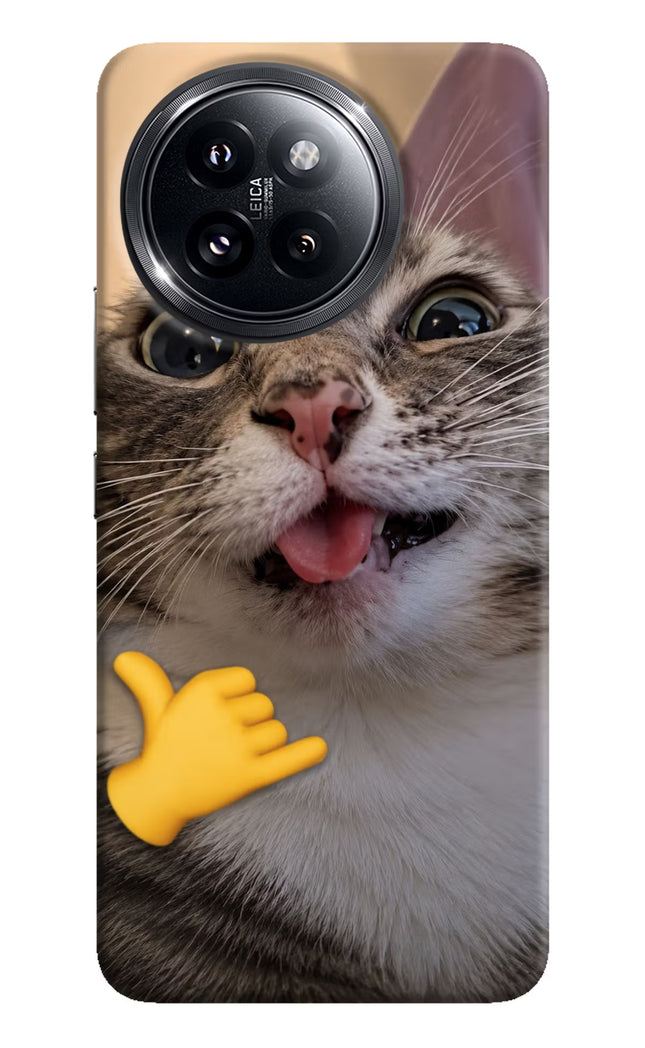 Silly Cat Call Xiaomi 14 Civi Hard Case Back Cover by Casekaro