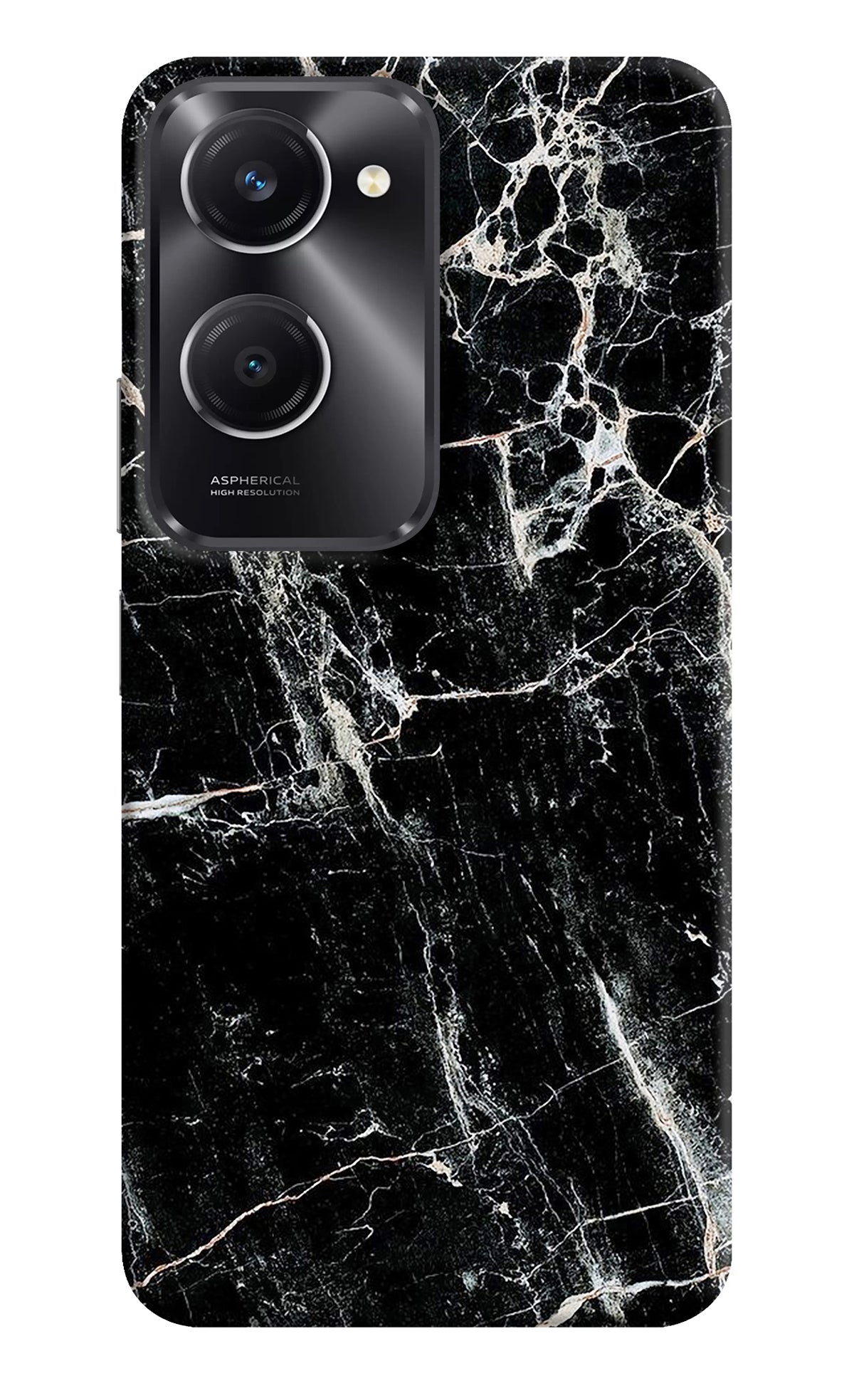 Black Marble Texture Vivo T3 Lite 5G Back Cover