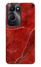 Red Marble Design Vivo T3 Lite 5G Hard Case Back Cover by Casekaro