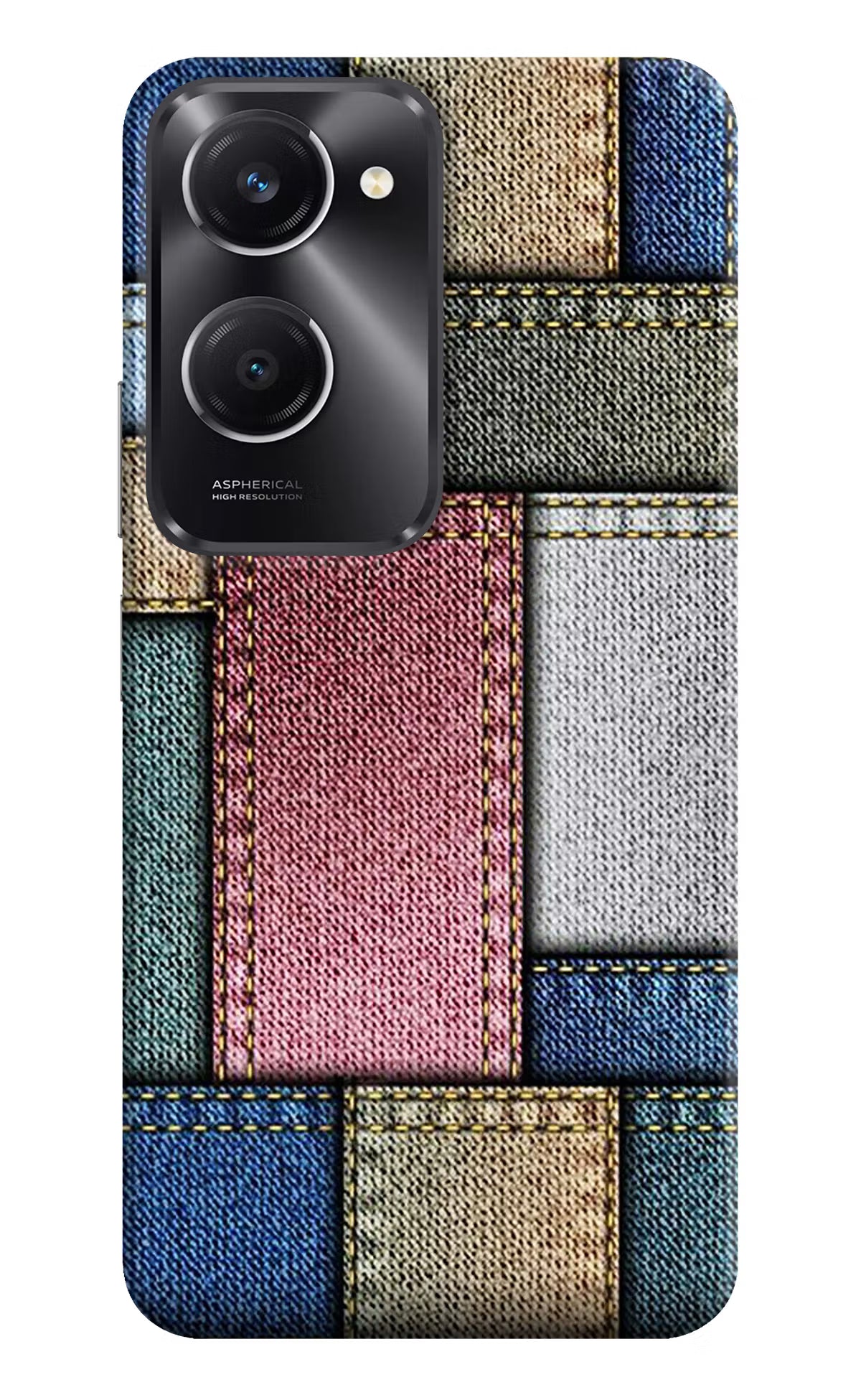 Multicolor Jeans Vivo T3 Lite 5G Hard Case Back Cover by Casekaro