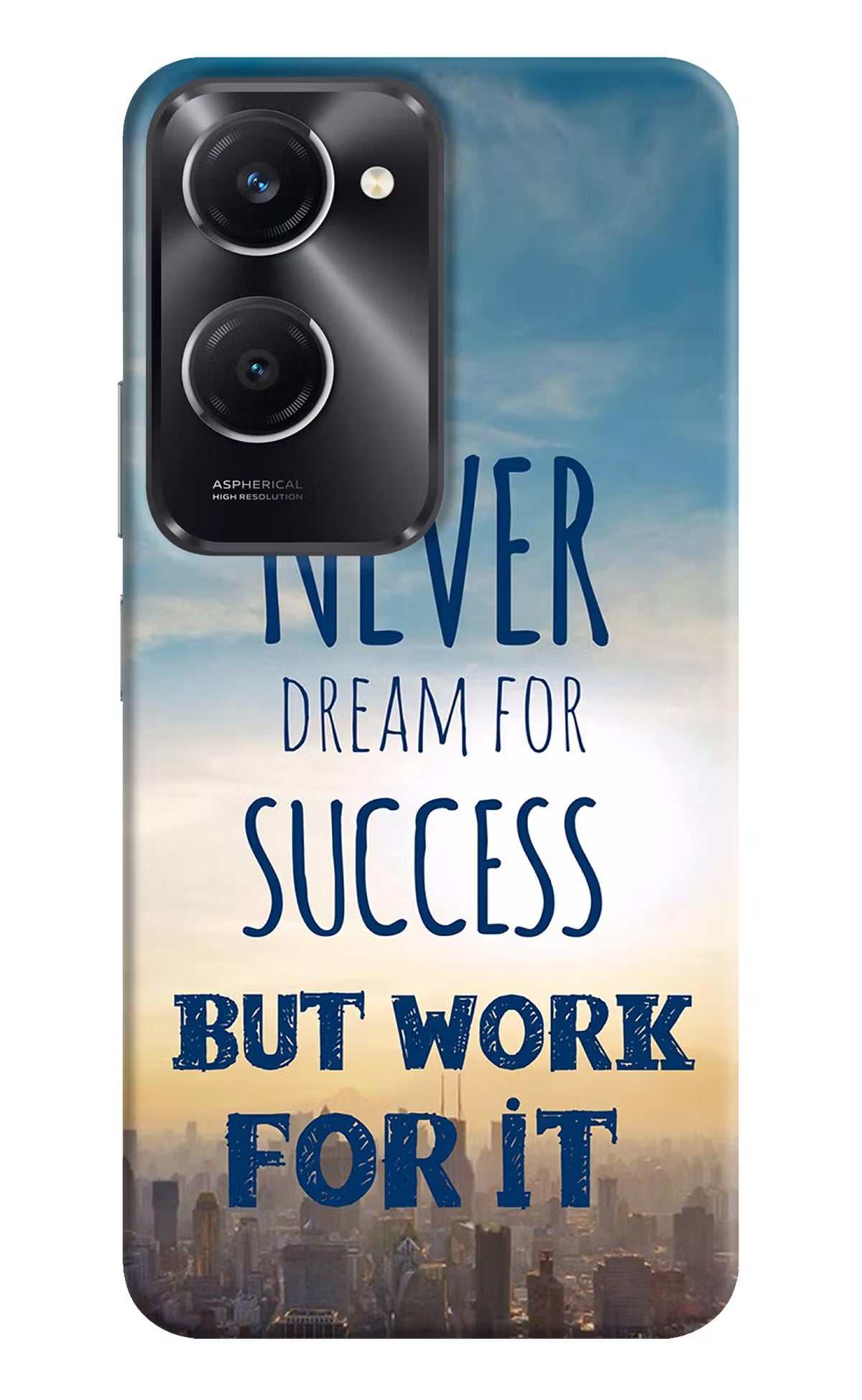 Never Dream For Success But Work For It Vivo T3 Lite 5G Hard Case Back Cover by Casekaro