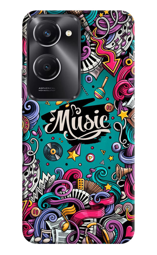 Music Graffiti Vivo T3 Lite 5G Hard Case Back Cover by Casekaro