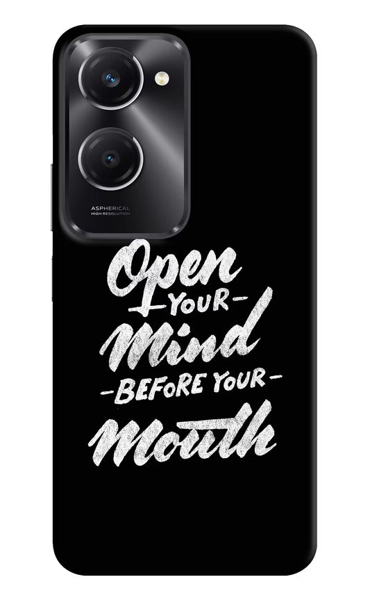 Open Your Mind Before Your Mouth Vivo T3 Lite 5G Hard Case Back Cover by Casekaro