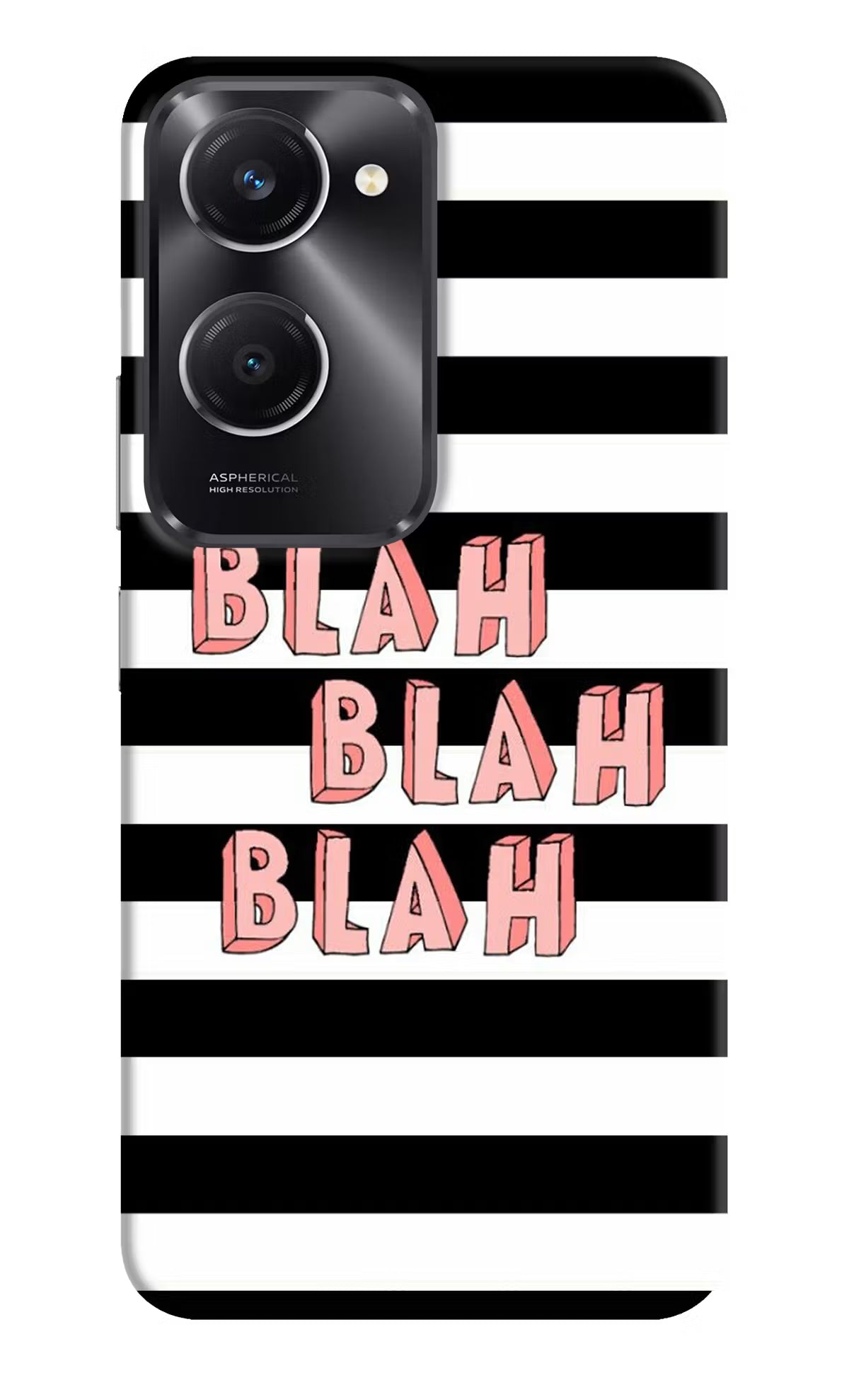 Blah Blah Blah Vivo T3 Lite 5G Hard Case Back Cover by Casekaro