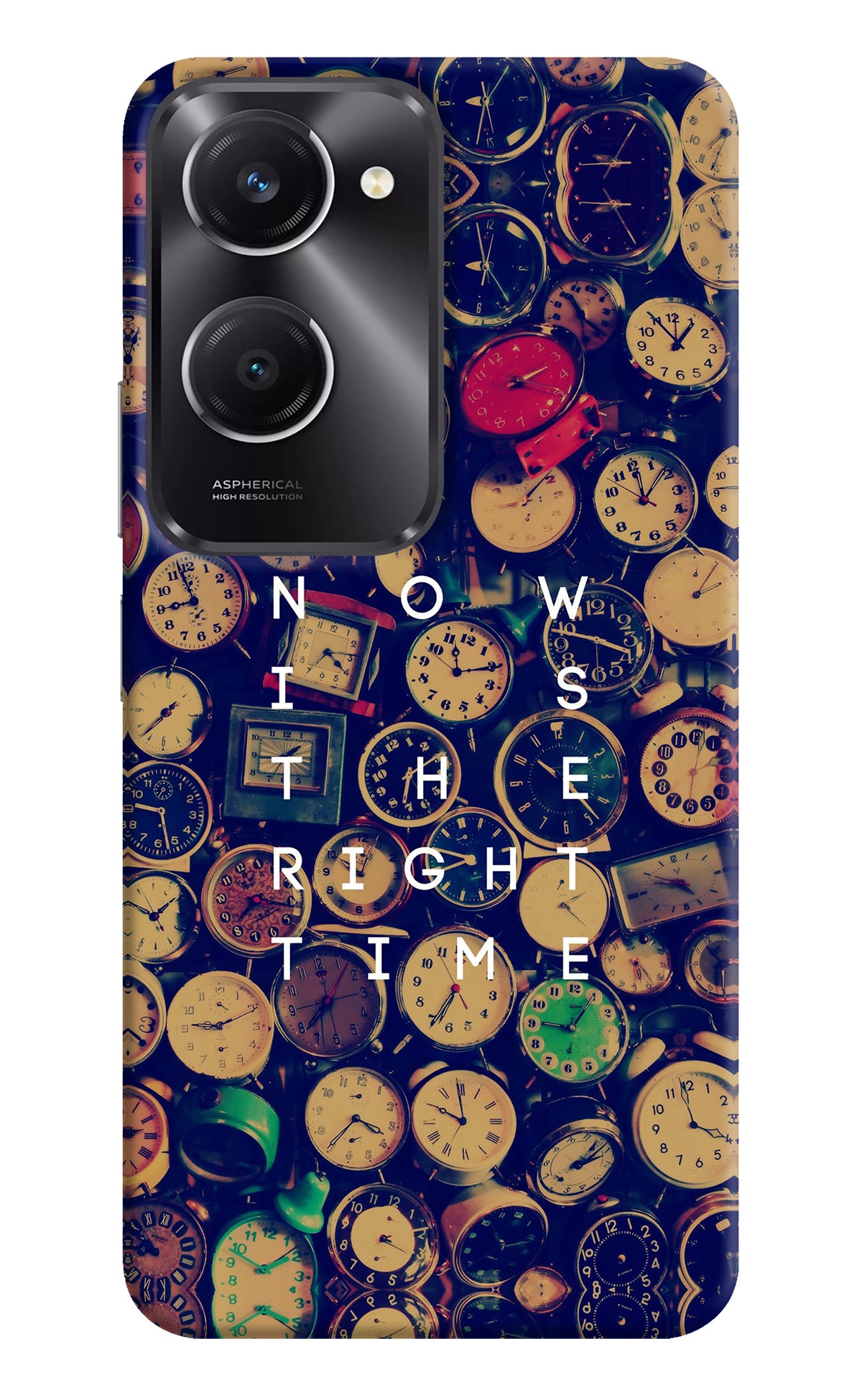 Now is the Right Time Quote Vivo T3 Lite 5G Back Cover