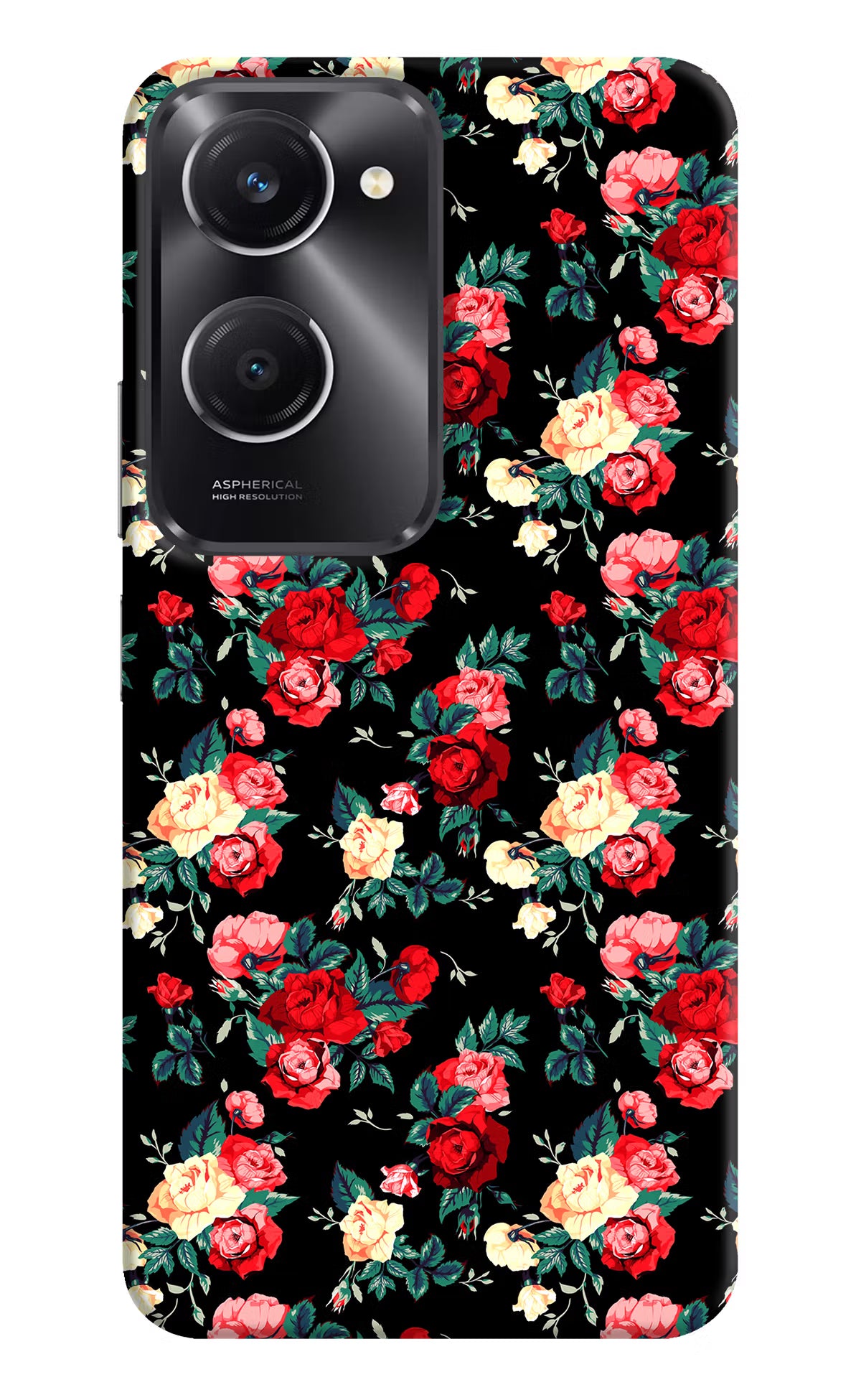 Rose Pattern Vivo T3 Lite 5G Hard Case Back Cover by Casekaro