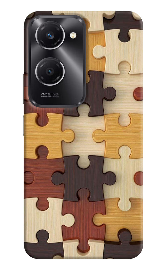 Wooden Puzzle Vivo T3 Lite 5G Hard Case Back Cover by Casekaro